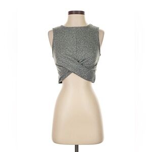 Zobha size medium Gray Twist Front Crop Top